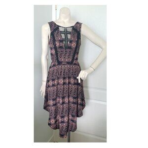 ASTR the Label Tribal Boho Aztec Print Dress, Size SMALL BNWT